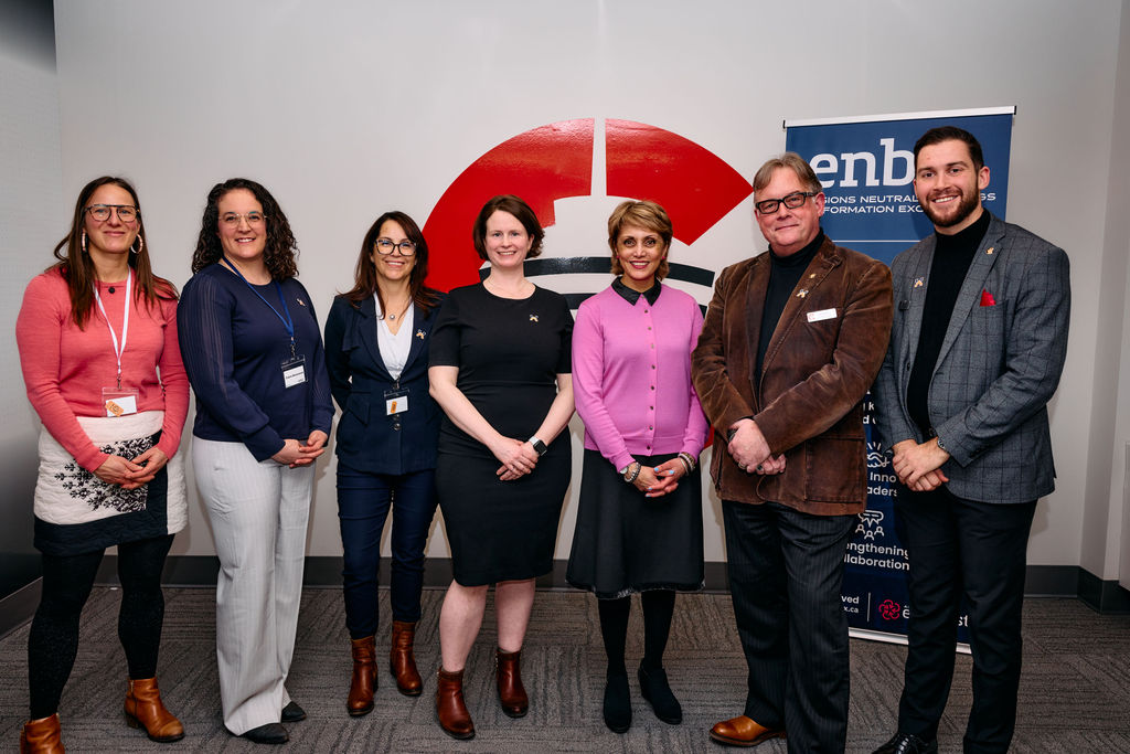 From Left to Right: Katie Gusa (City of Calgary), Claire Beckstead (City of Calgary), Andrea Soler (AEF), Mayor Jyoti Gondek, Andrea Linsky (AEF), Bill Black (CCA), Frano Cavar (CCA).